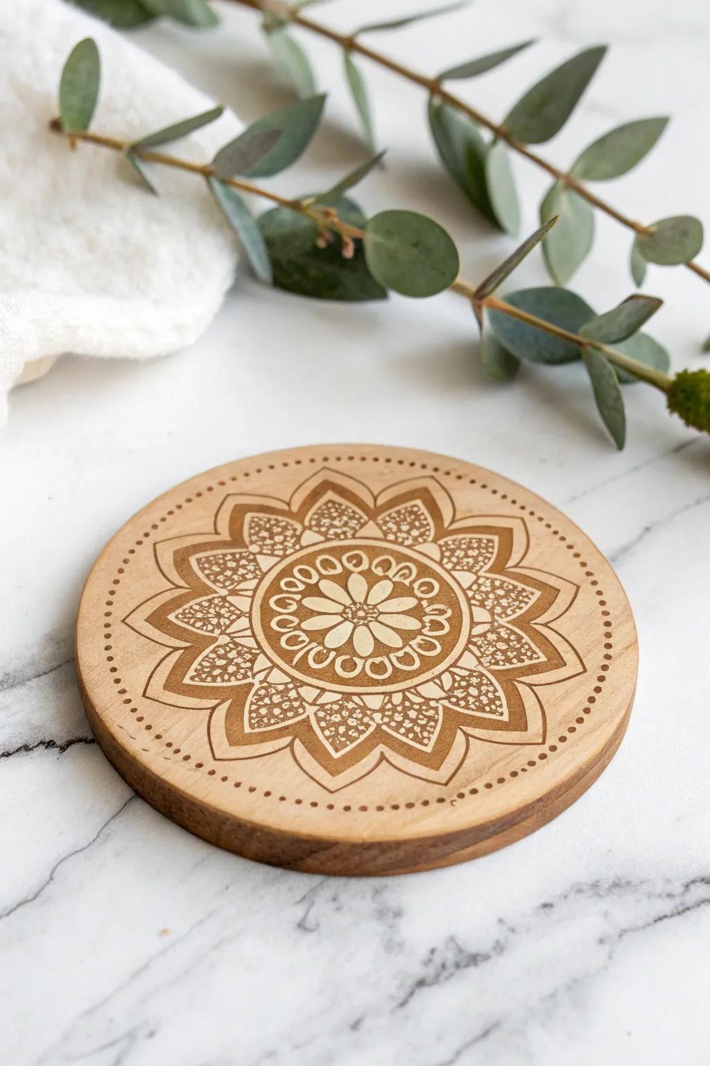 Elevate your space with the serene beauty of engraved mandalas. Perfectly minimalistic, yet artistically detailed.
