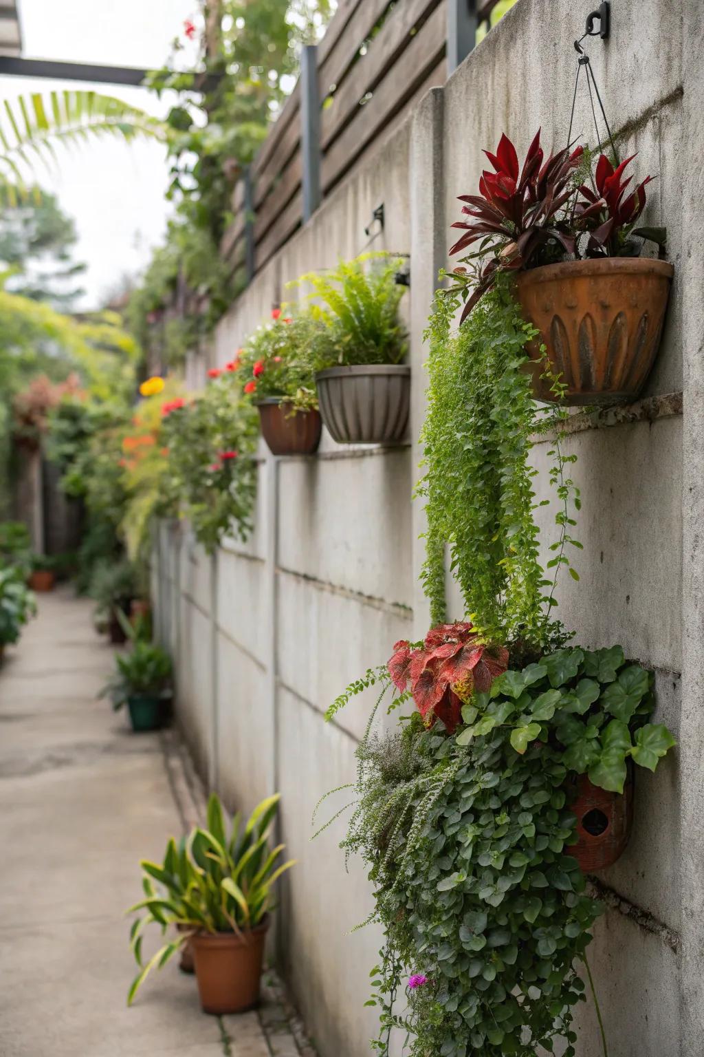 Greenery breathes life and color into concrete spaces.