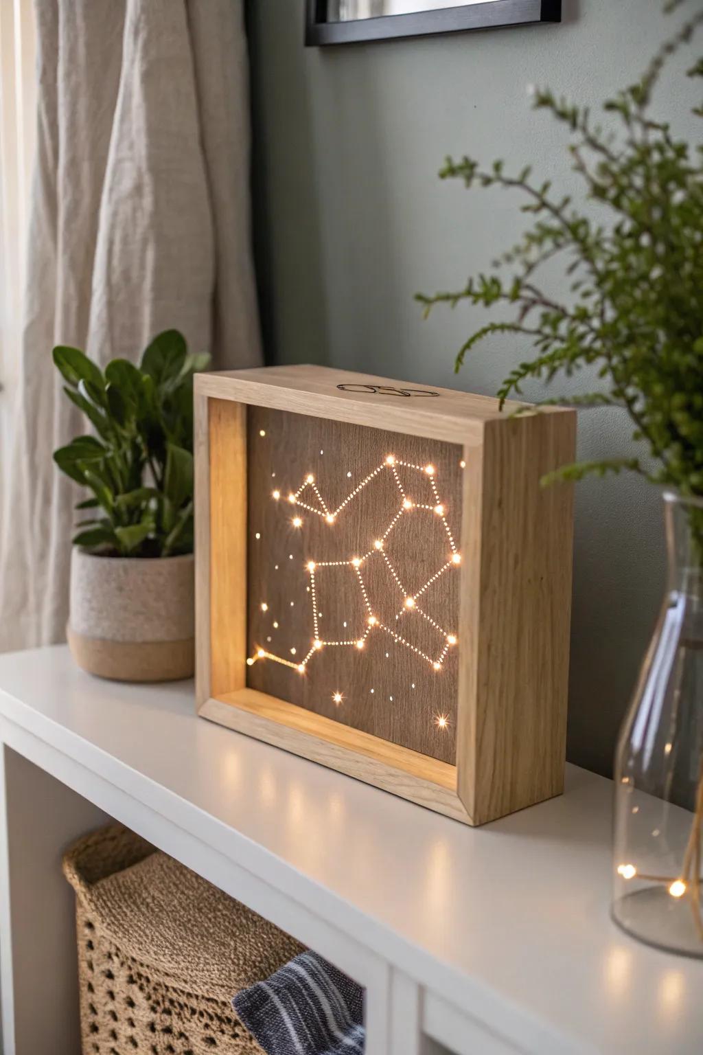 Bring the stars home with this elegant LED Constellation Light Box—where minimalist design meets celestial beauty.