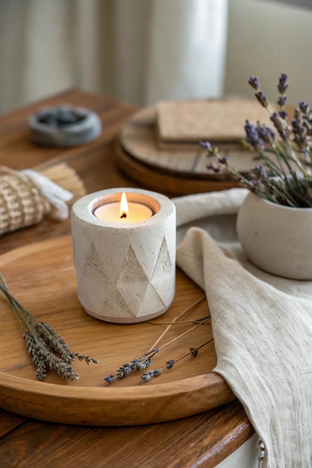 Illuminate your space with the natural beauty of hand-crafted clay candle holders.