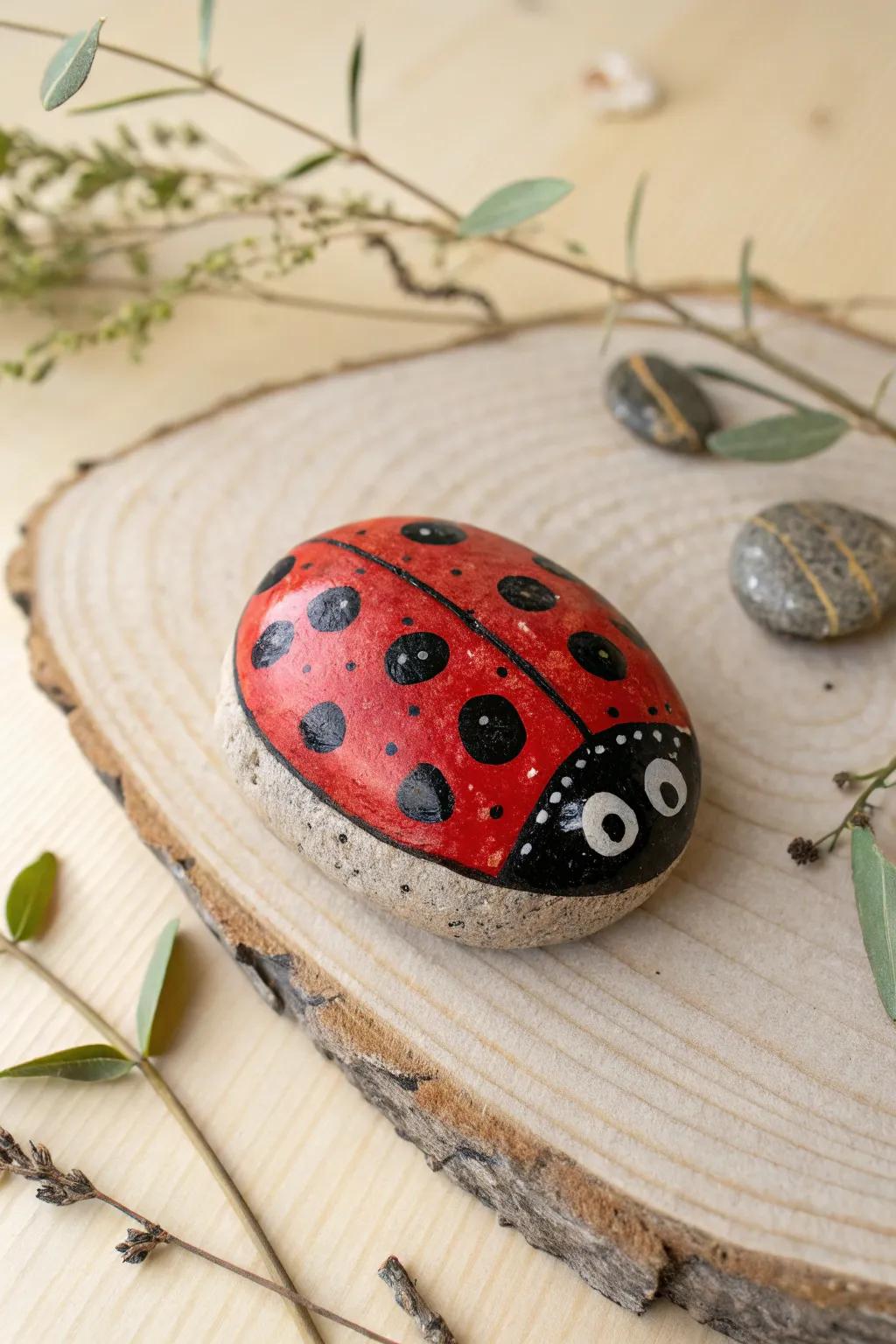 Transform ordinary stones into charming painted creatures that add a playful touch to any space.