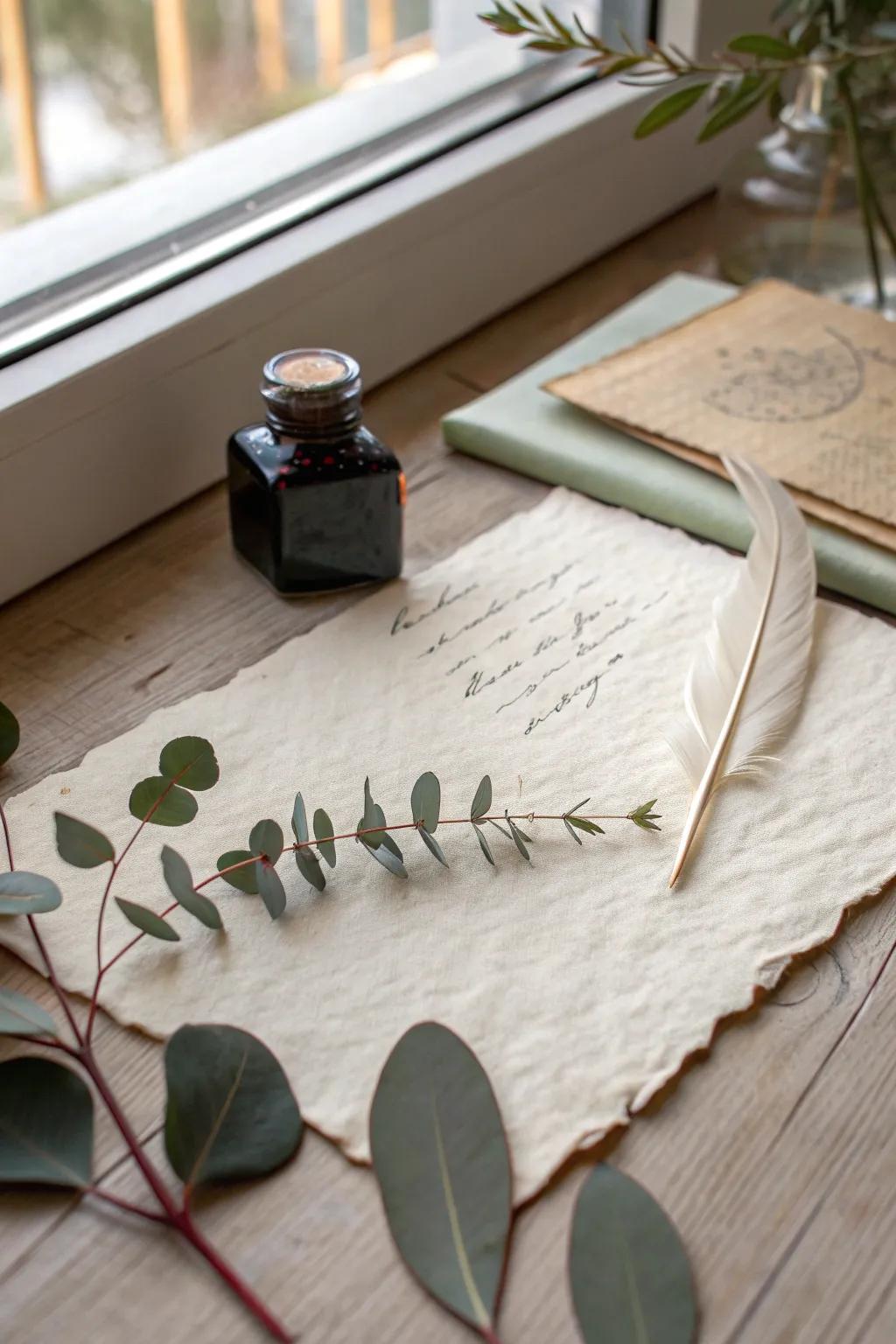 Unveil the secrets of your letters with a touch of invisible ink magic. 🌿✨