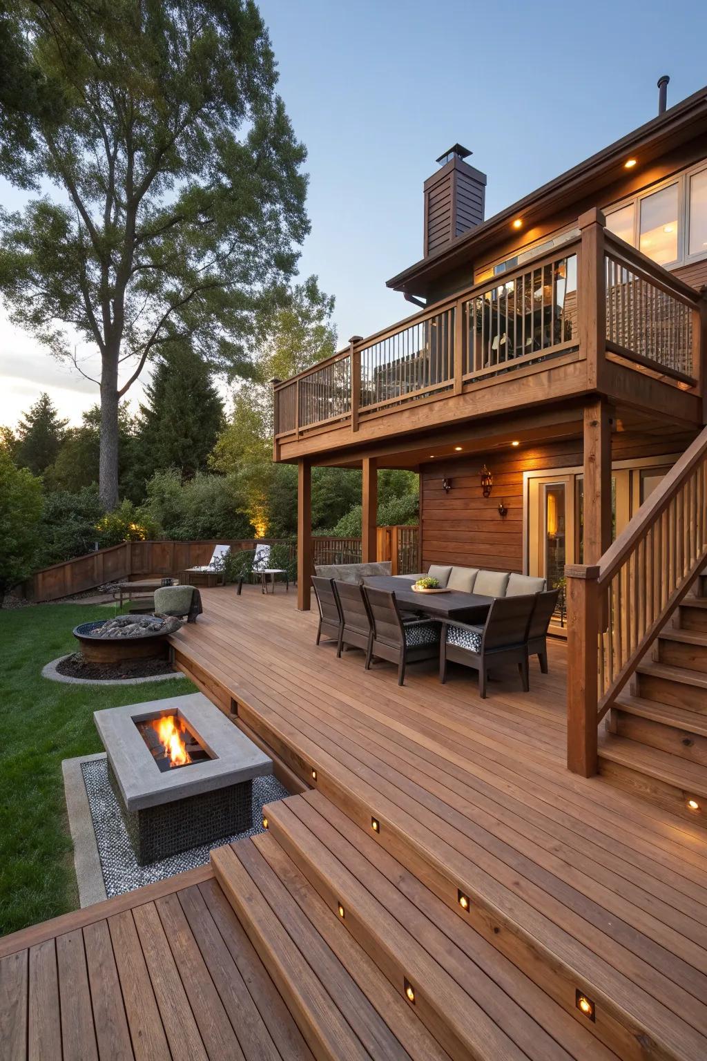 Transform your outdoor space with a stunning multi-level deck design!