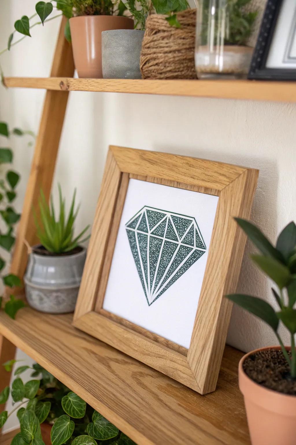 Warmth with natural wood framing.