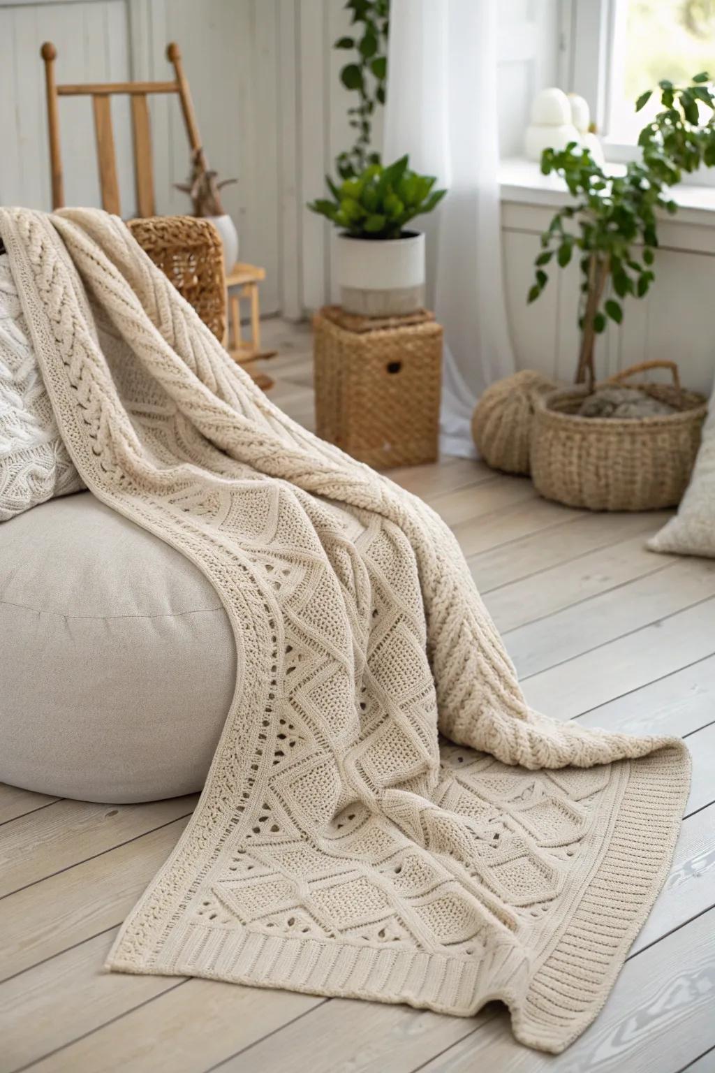 Transform your pet's space with a hand-knitted blanket that blends style and comfort effortlessly.