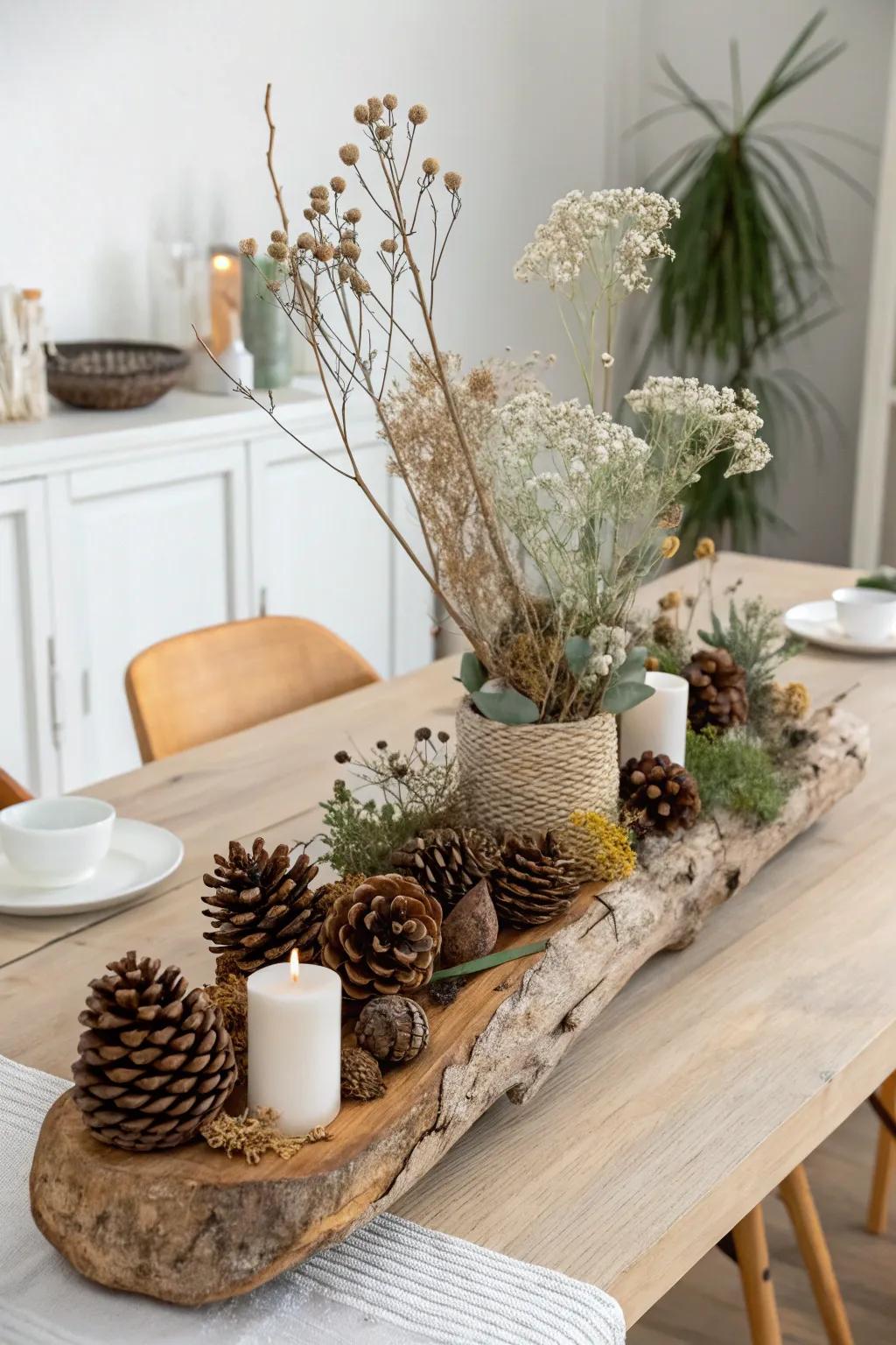 Embrace nature's elegance with this DIY centerpiece – simplicity meets beauty.