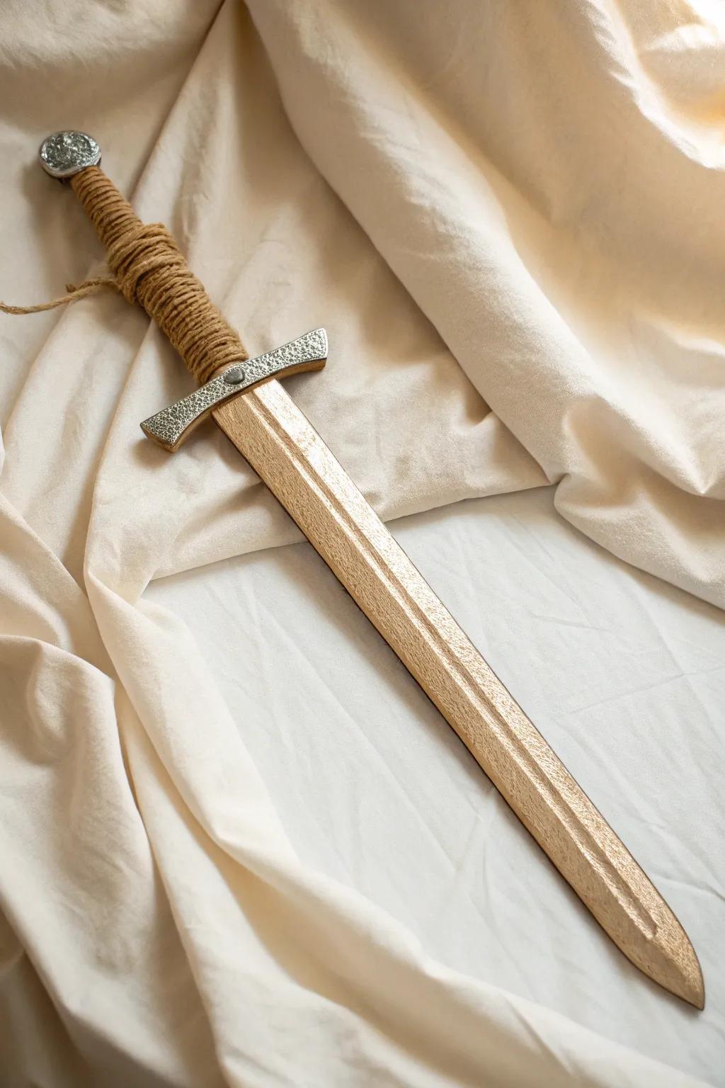 Master the art of play with this charming DIY toy sword, where simplicity meets creativity.