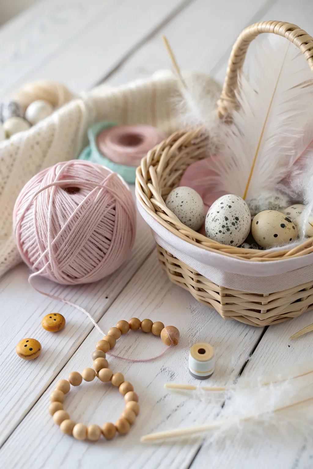 Unleash your creativity this Easter with our charming DIY craft kit, perfect for a cozy family crafting afternoon.