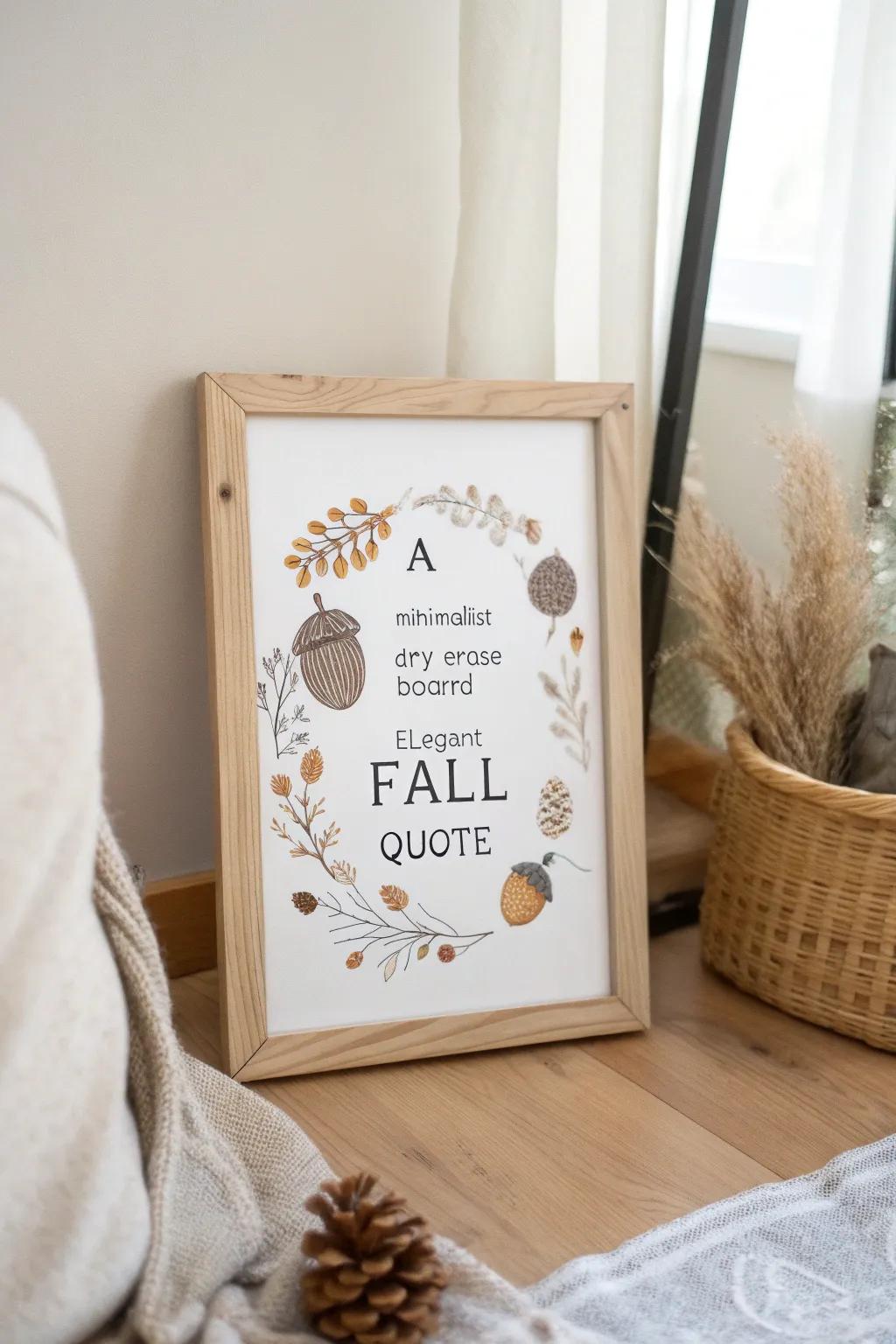 Embrace the beauty of fall with inspiring quotes and delicate doodles, bringing warmth and elegance to your space.