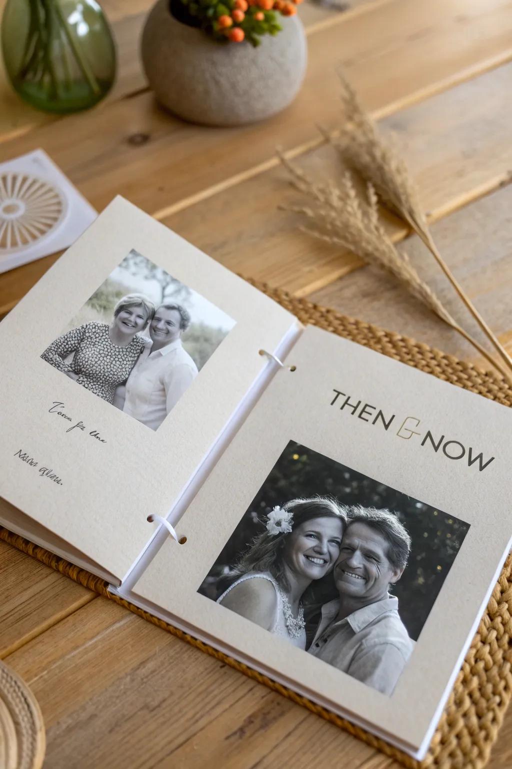 Capturing Time: Celebrate family transformations with 'Then and Now' memories.