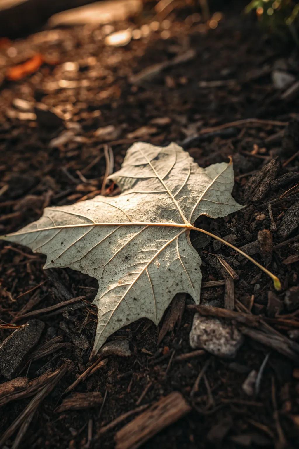 Embrace the beauty of nature with sustainable leaf mulch, perfect for enriching your garden and capturing the essence of autumn.
