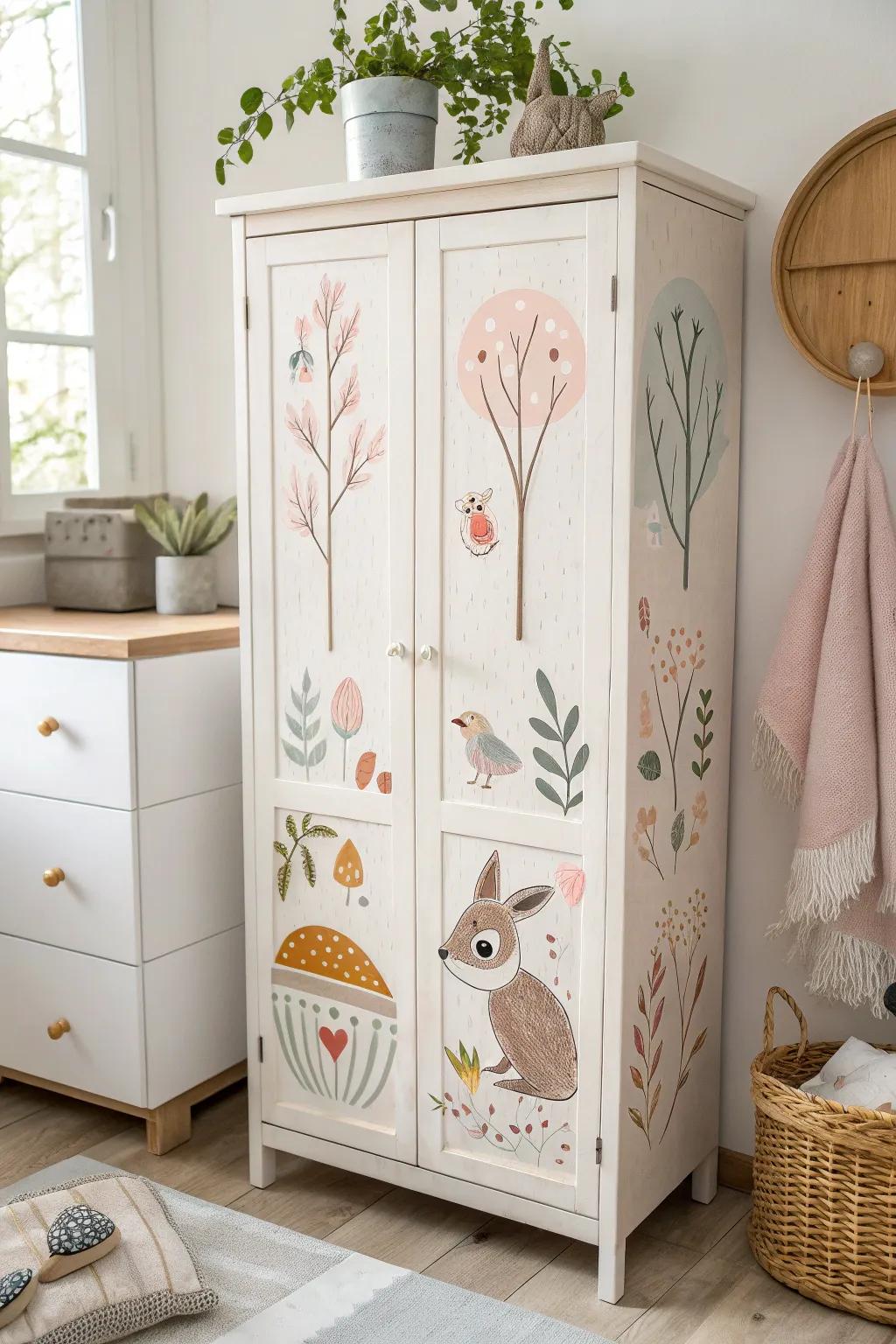 Transform your space with this whimsical animal cabinet, where craftsmanship meets creativity.