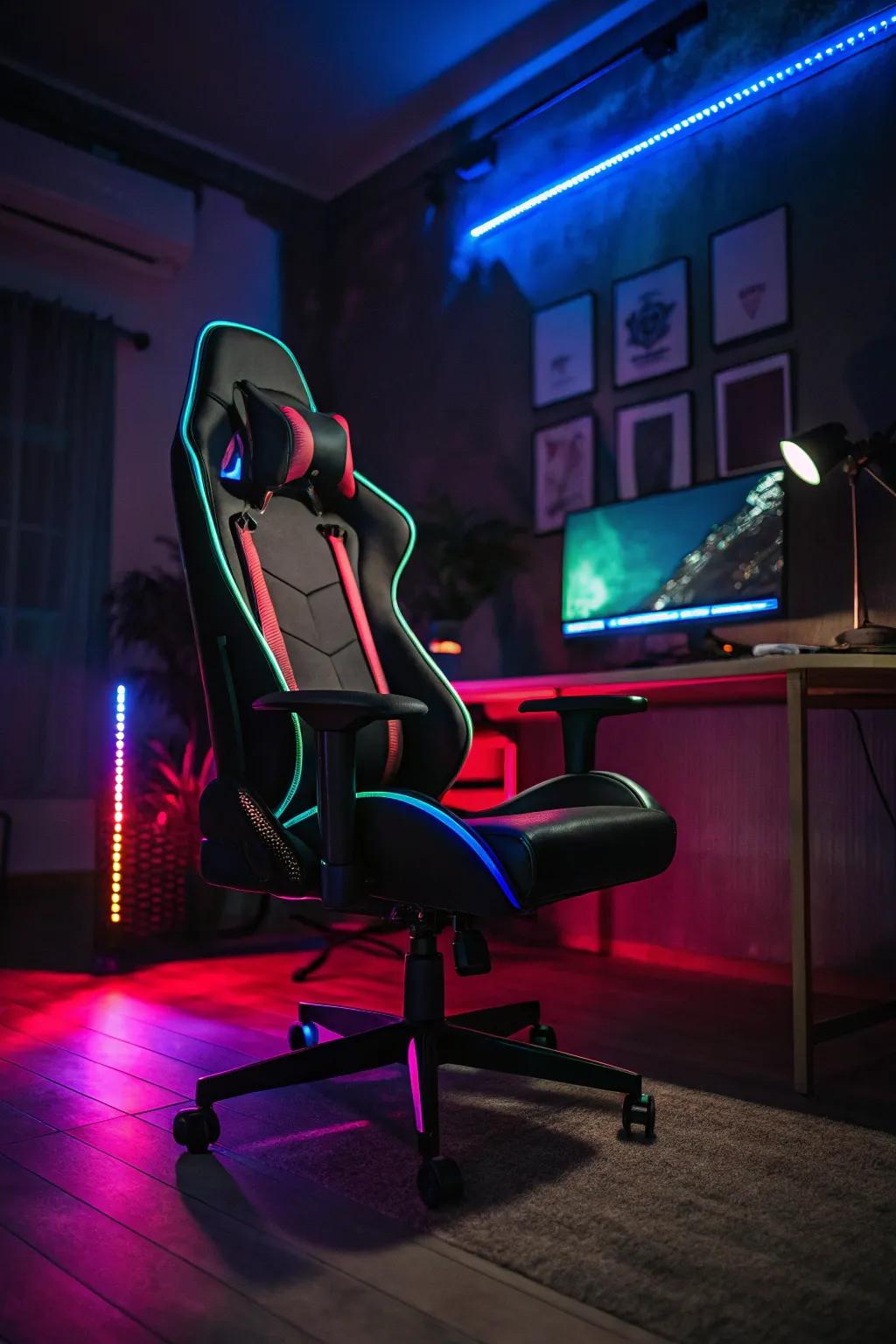 Ambient lighting to enhance your gaming setup.