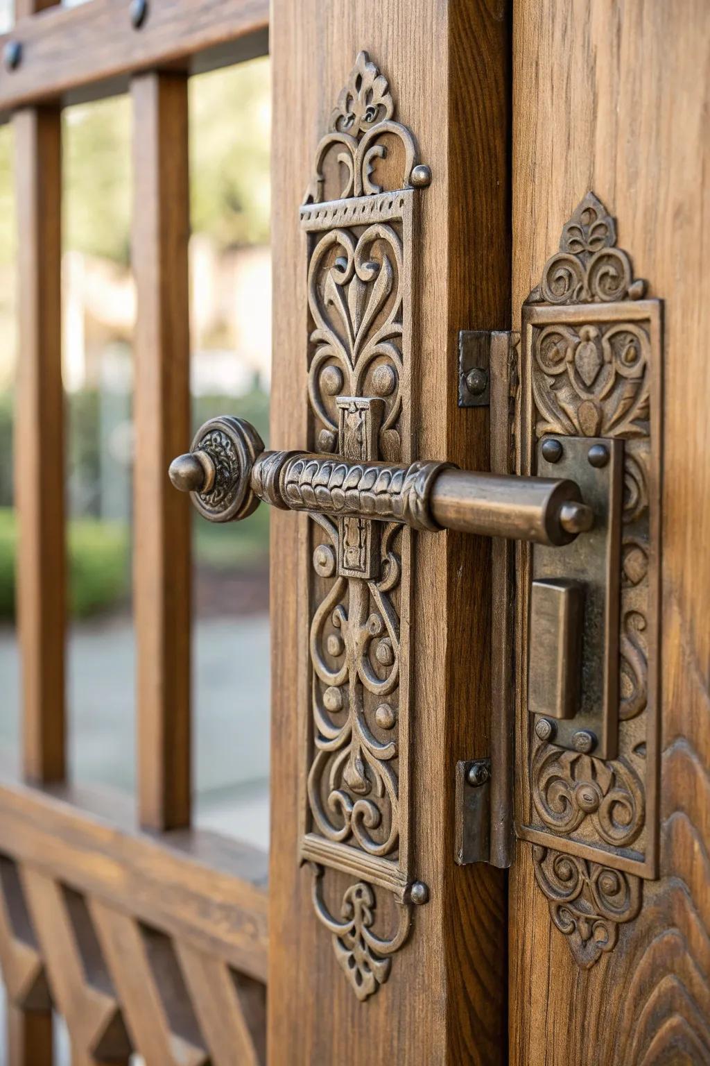 Elevate your gate with an artisanal touch: Discover the beauty of innovative locking mechanisms.