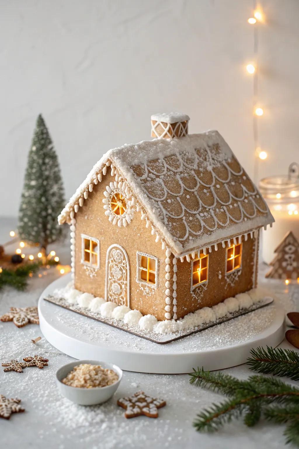 Transform your holiday table with a touch of sparkle and simplicity. ✨ #GingerbreadElegance