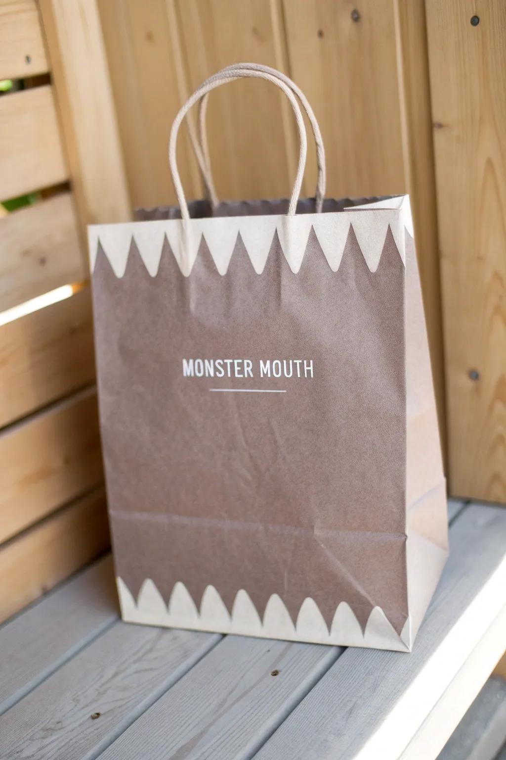 Chomp into Halloween fun with these chic monster mouth bags!