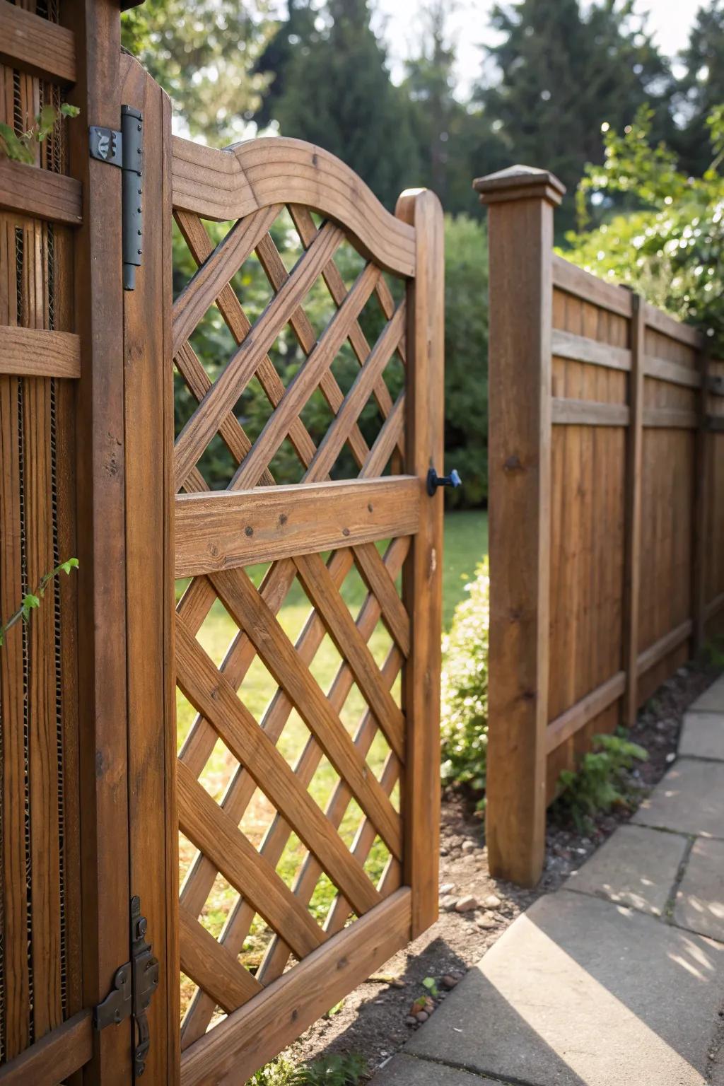 Enhance your gate's charm and functionality with a beautifully crafted bottom lattice.