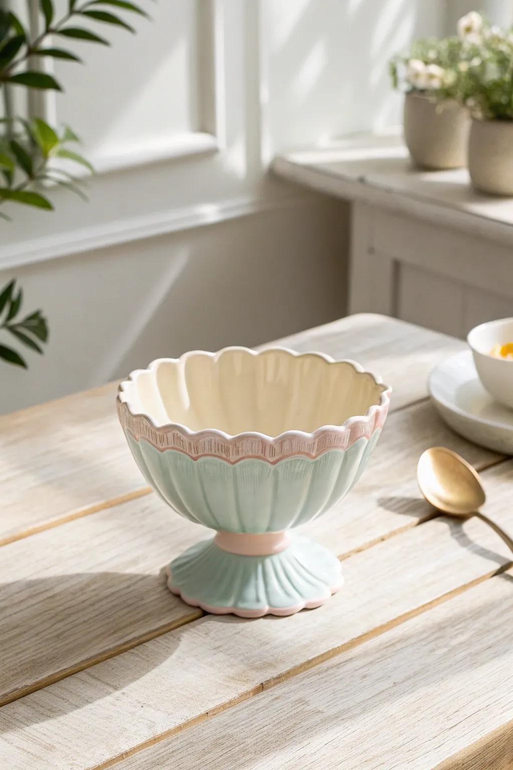 Elevate your dessert experience with scalloped edge charm—where vintage elegance meets minimalist beauty.