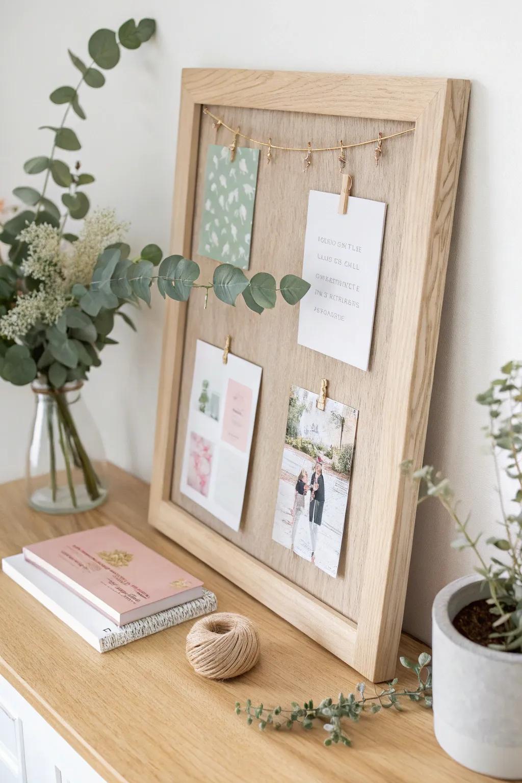Transform your ideas into a living masterpiece with this Scandinavian-inspired interactive bulletin board! 🌿✨ #MinimalistDesign #DIYInspiration