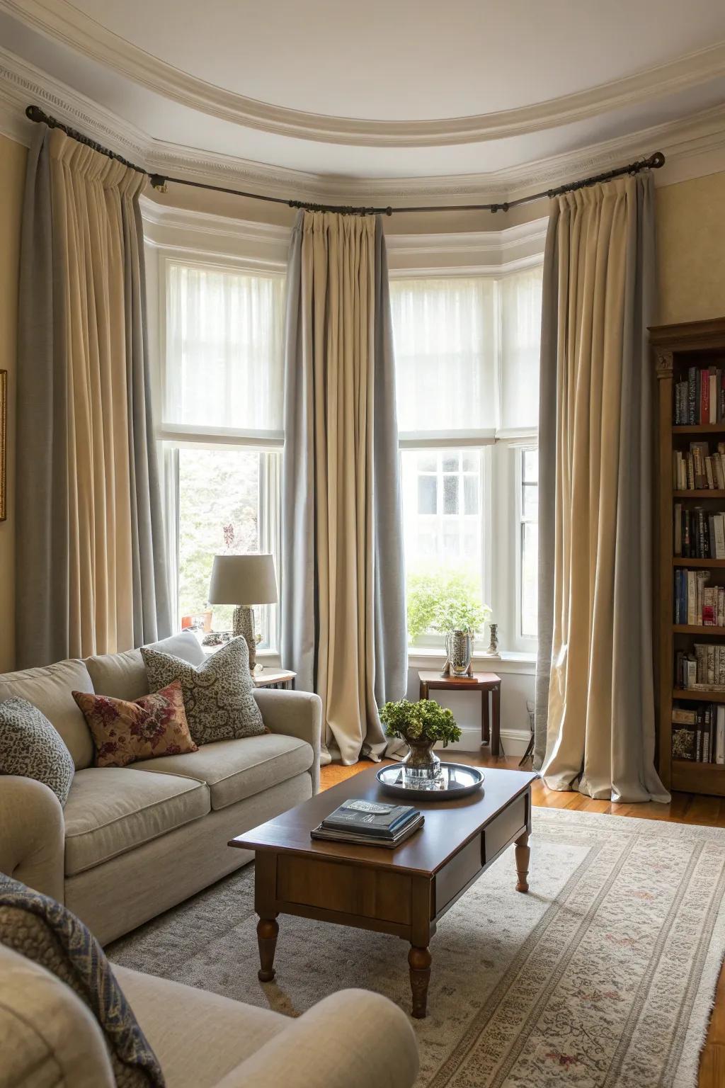 Neutral tones provide a versatile and calming backdrop.