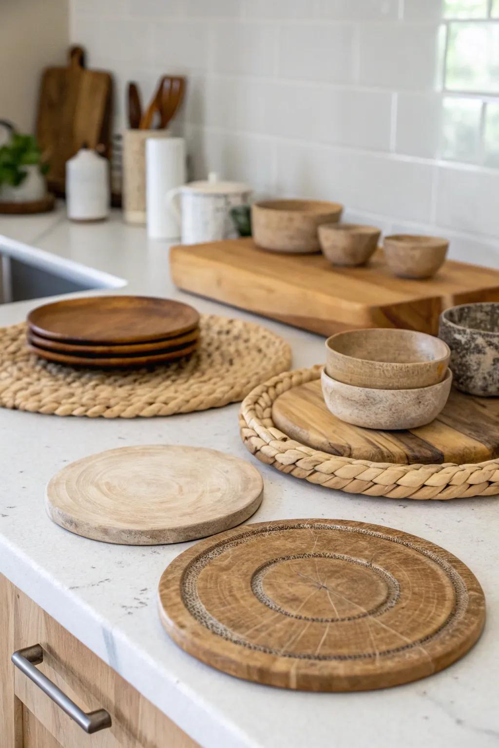 Natural stone accents add a touch of luxury to your kitchen decor.