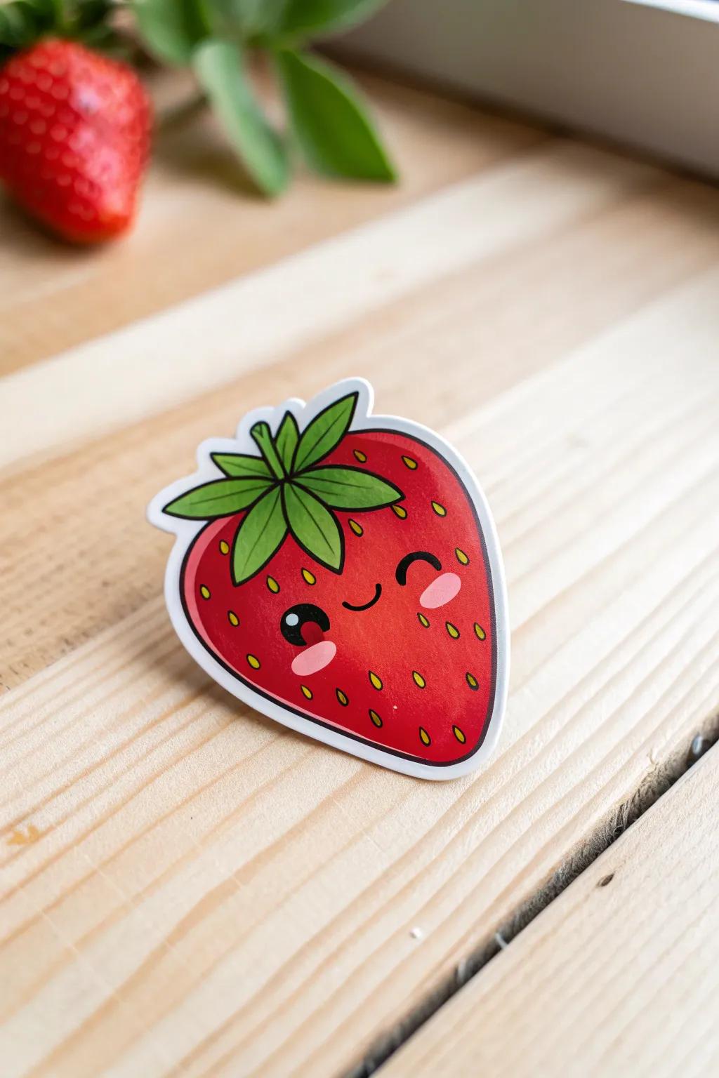 Add a touch of joy to your day with this adorable kawaii sticker!