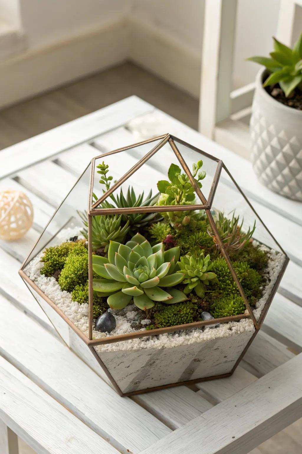 Create your own miniature garden oasis with a beautifully crafted DIY terrarium.