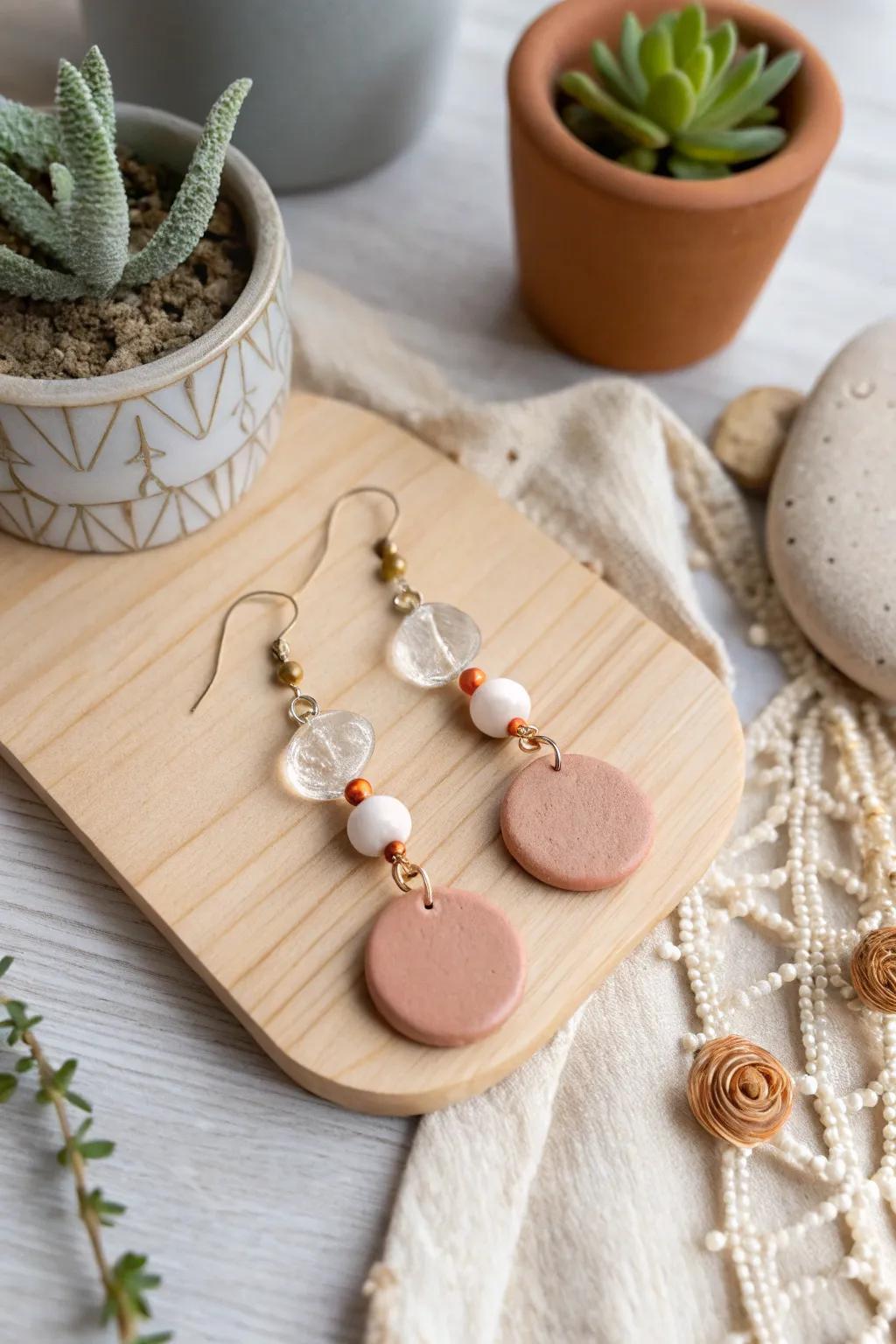 Elevate your style with handcrafted clay elegance 🌿✨ #MinimalistJewelry #BohoChic