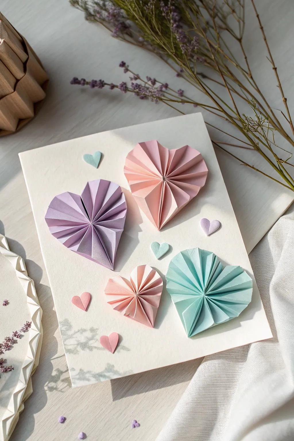 Crafting Love: Simple yet stunning origami heart card—perfect for Mother's Day!
