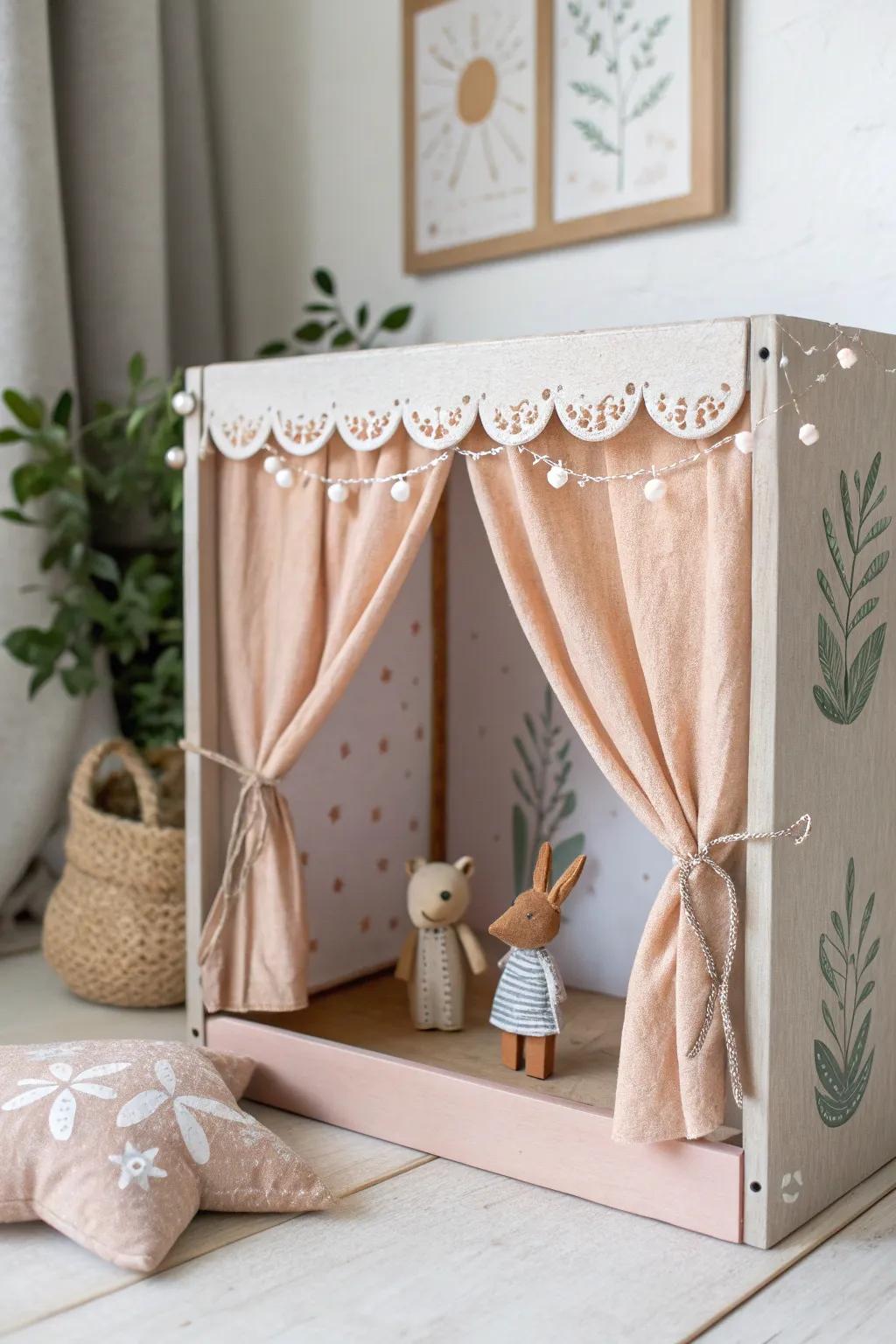 Transform a simple box into a magical puppet theater for endless creativity!