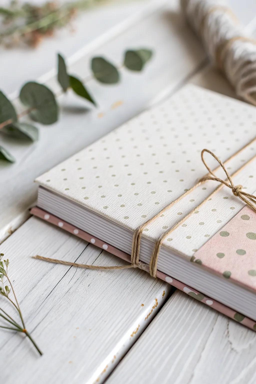 Craft your style with minimalist elegance: A DIY notebook cover that blends Scandinavian simplicity with a boho twist.