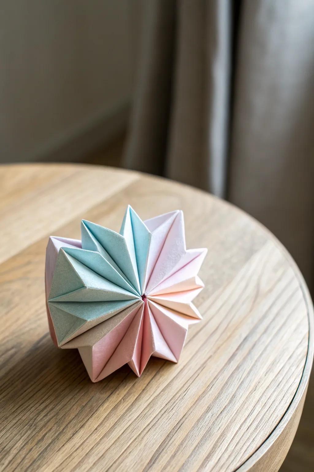 Embrace serenity and creativity with this beautifully crafted origami spinner.