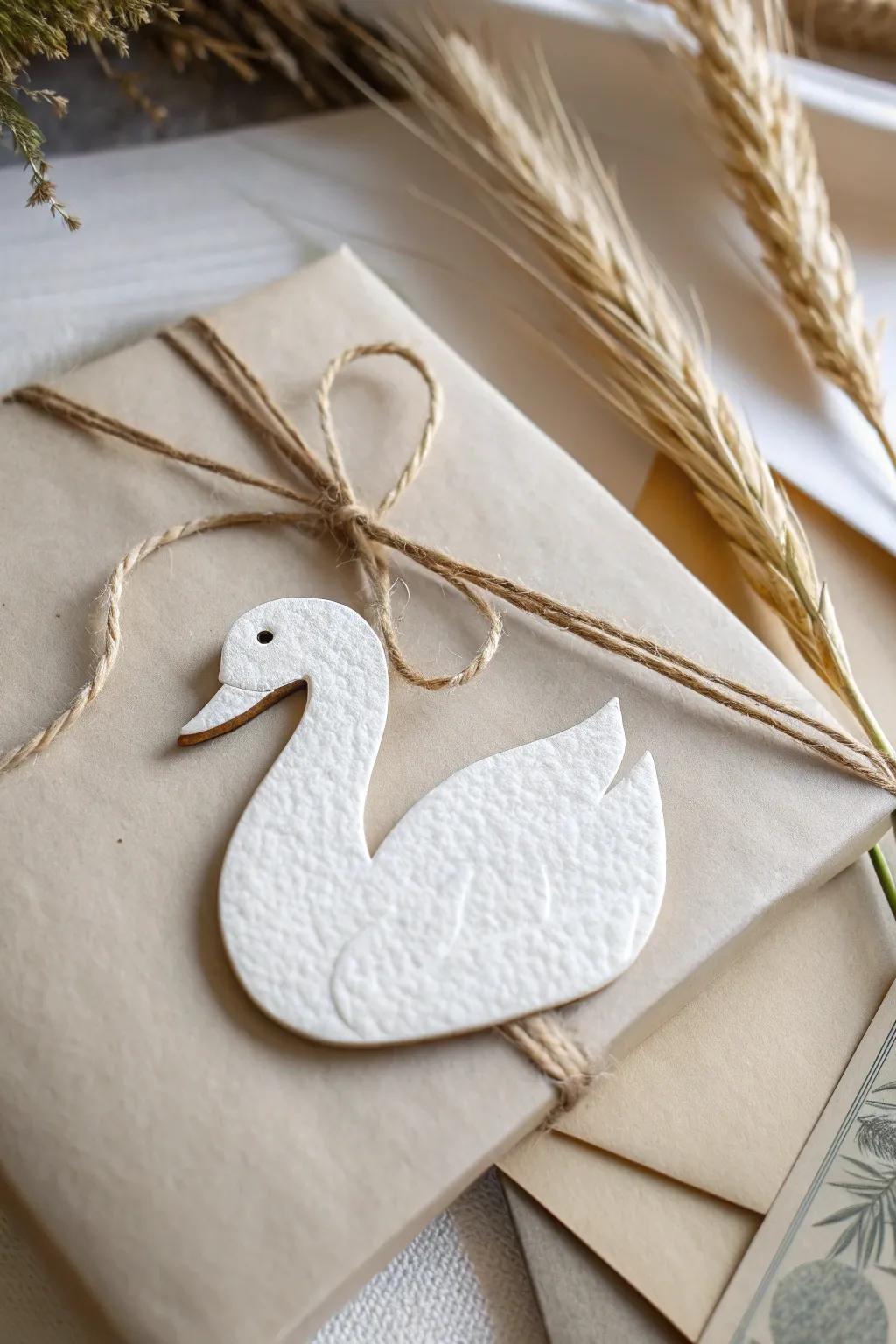 Add a charming surprise to your gifts with these handcrafted duck-shaped tags, where simplicity meets elegance.