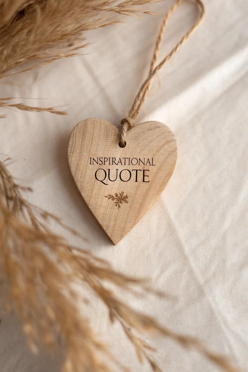 Spread warmth and positivity with an elegantly engraved heart-shaped ornament.