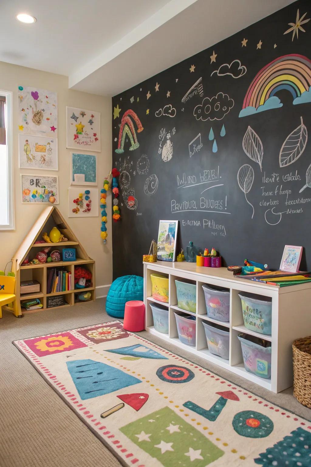 Interactive walls encourage creativity and learning.