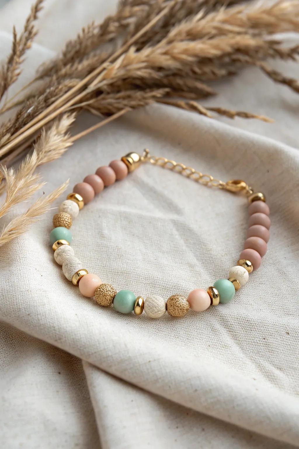 Elevate your style with a touch of gold elegance in every bead.