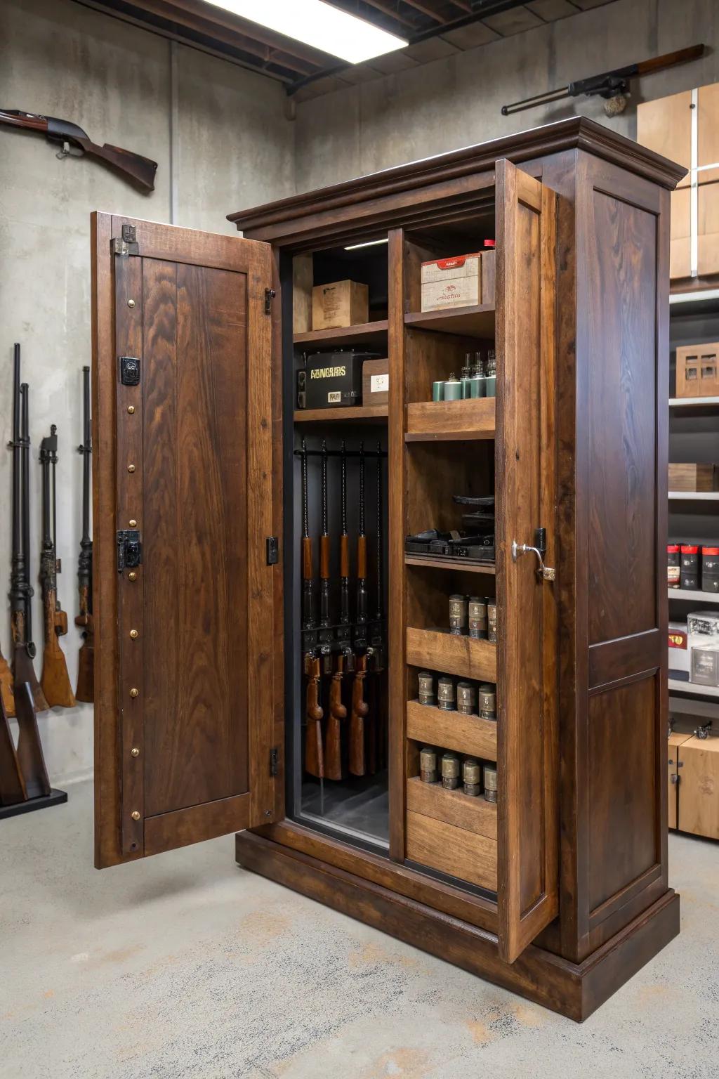 Craftsmanship meets safety: Secure your reloading essentials in style.