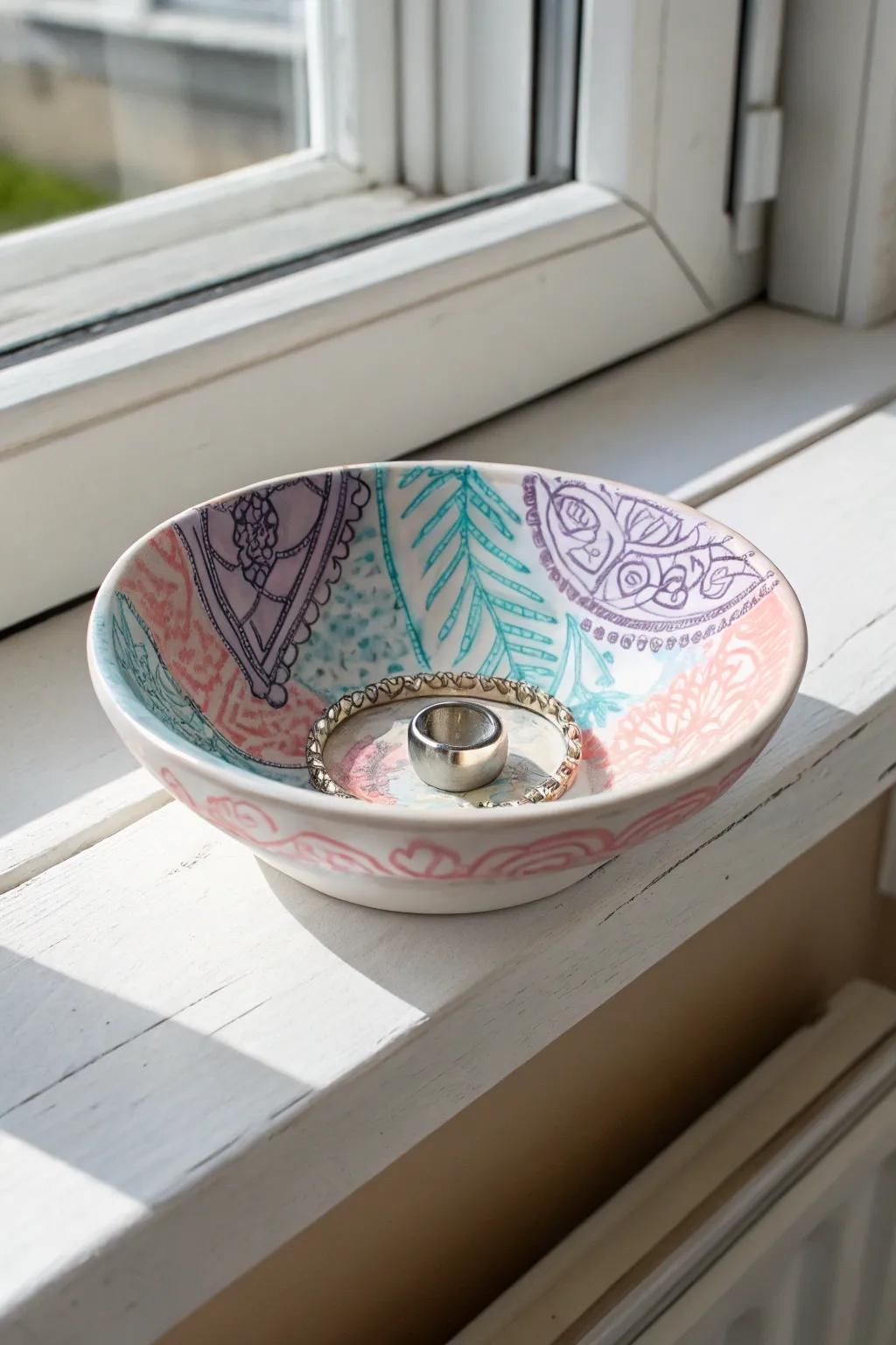 Add a splash of color to your decor with a handcrafted ceramic ring holder. 🌸✨ #MinimalistBoho #ScandinavianStyle