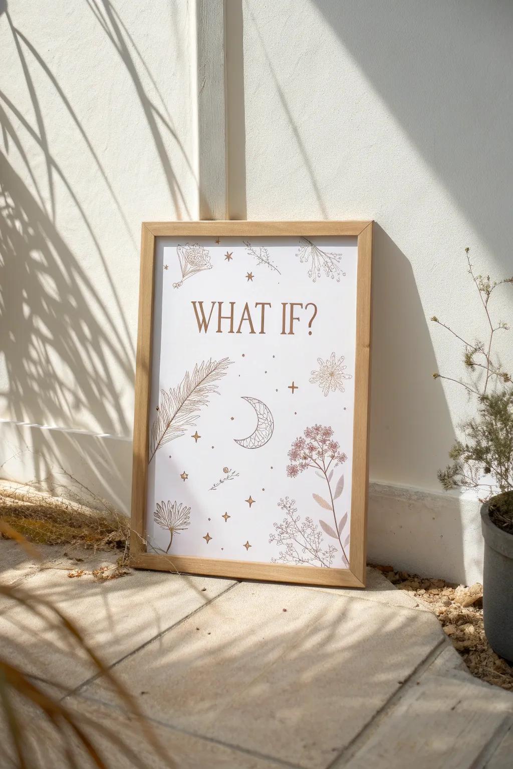 Explore the world of 'What If?' with curiosity and creativity. #ScandinavianDesign #MinimalistBoho