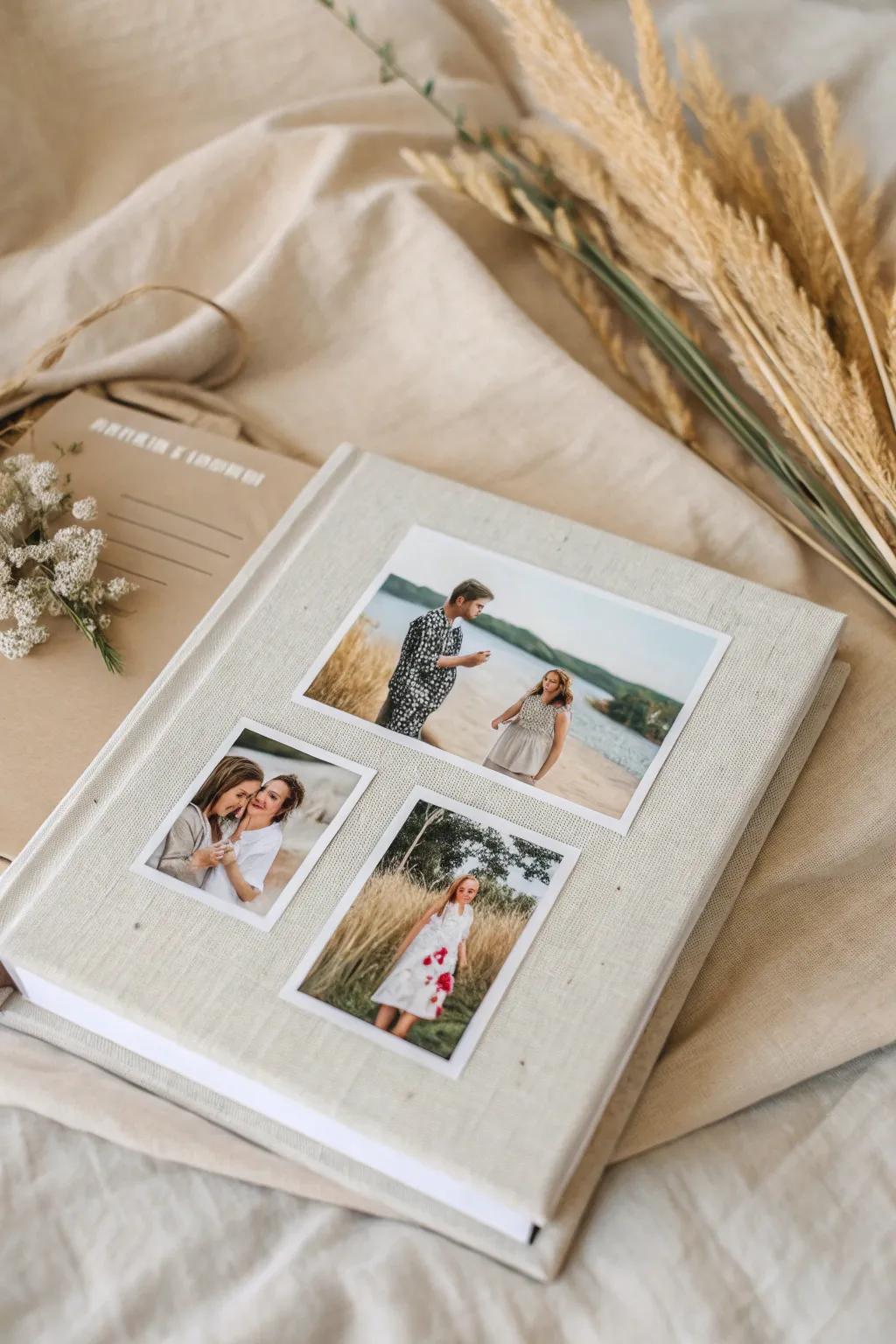 Capture memories with a personal touch: a scrapbook cover that tells a story at first glance.