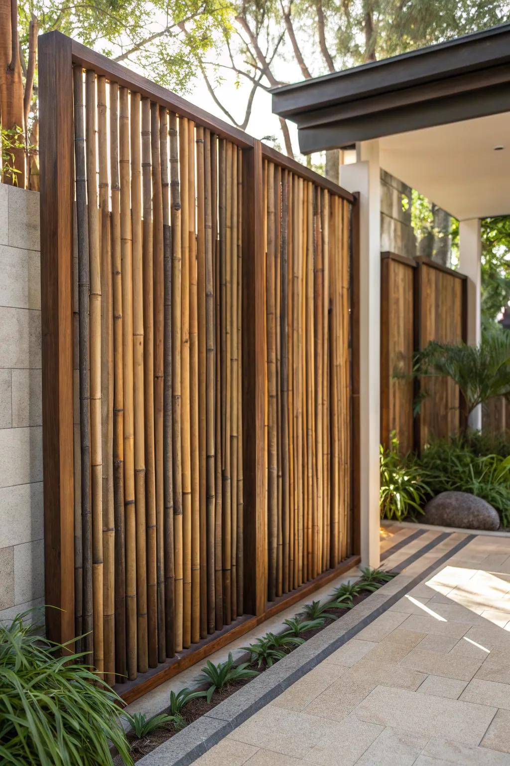 Elevate your outdoor space with a handcrafted natural privacy screen.
