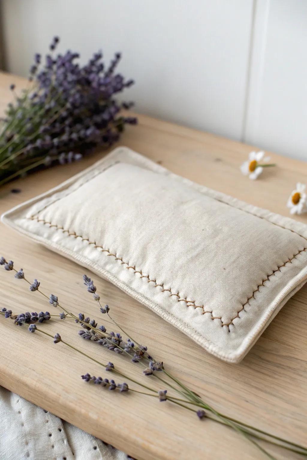 Embrace warmth and tranquility with our handcrafted microwaveable heating pad, perfect for soothing aches with a touch of aromatic bliss.
