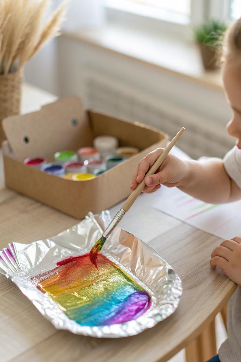 Unleash creativity with foil painting – where colors dazzle and magic happens!