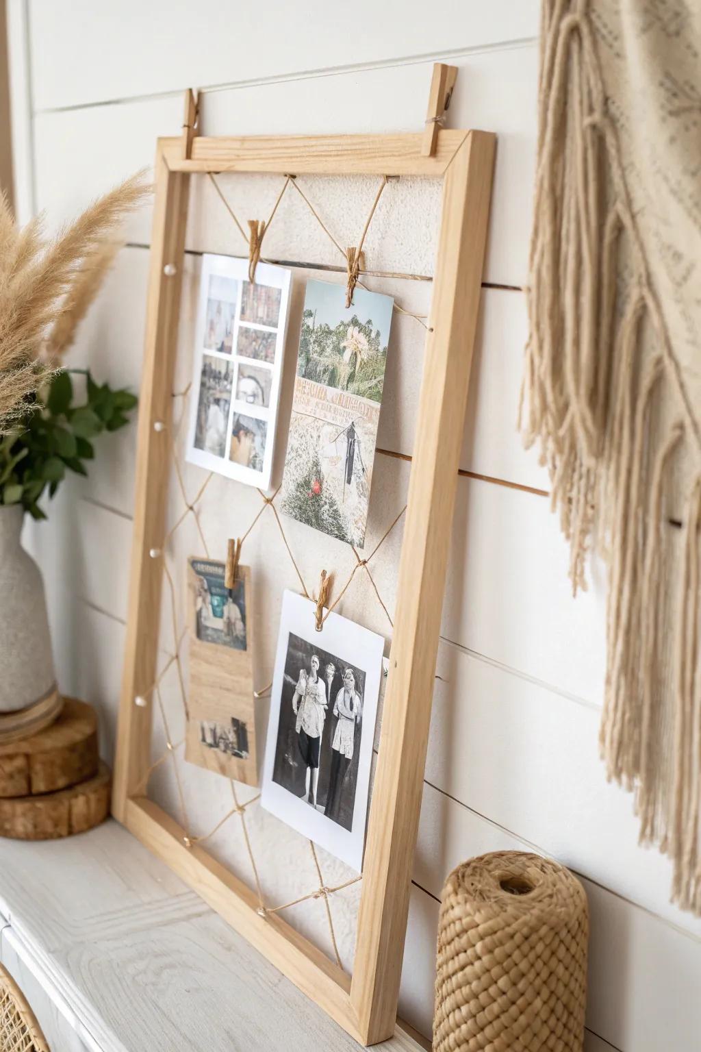 Bring warmth to your workspace with a family photo collage that combines simplicity and heartfelt memories.