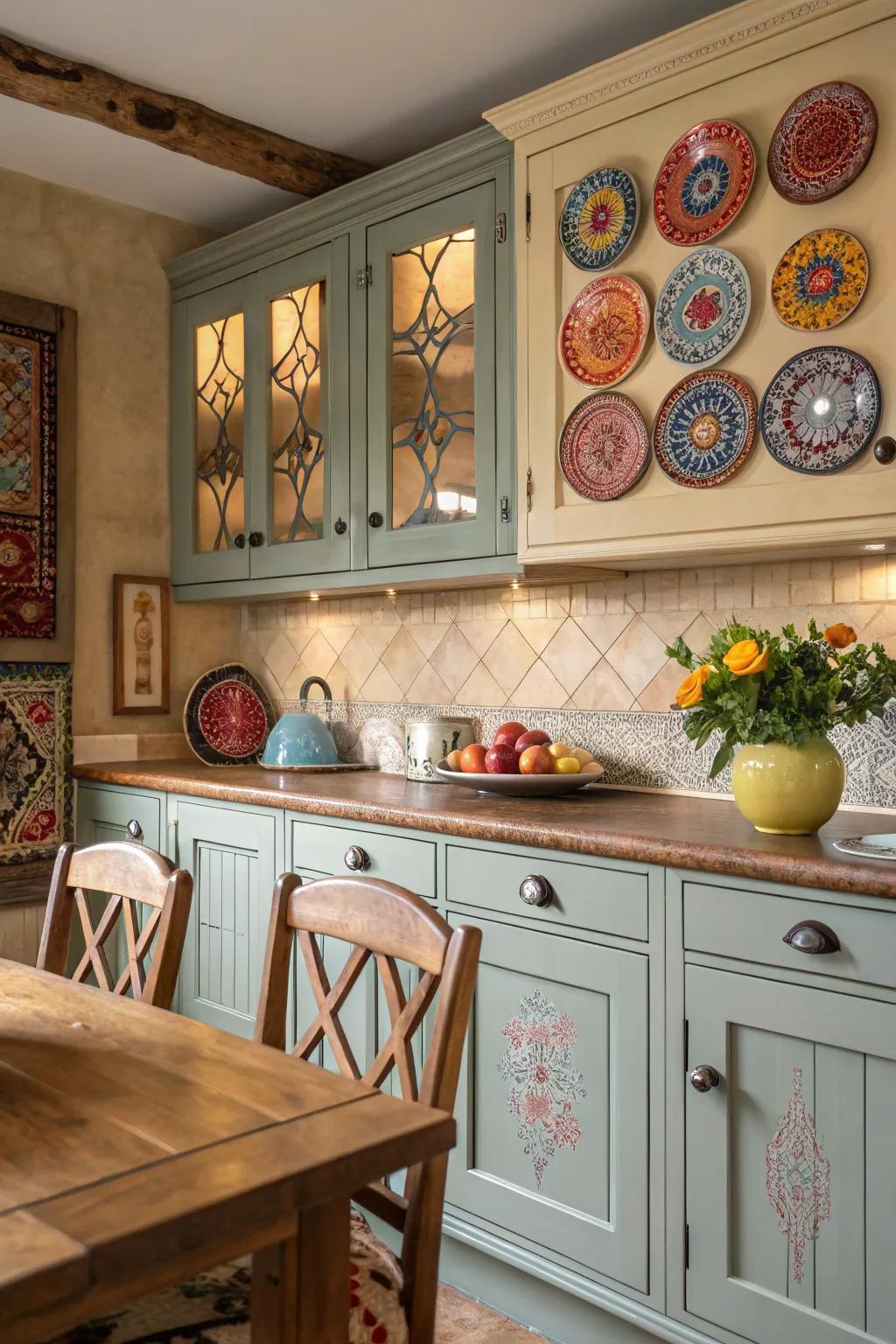 Artistic flair with handcrafted ceramic knobs.