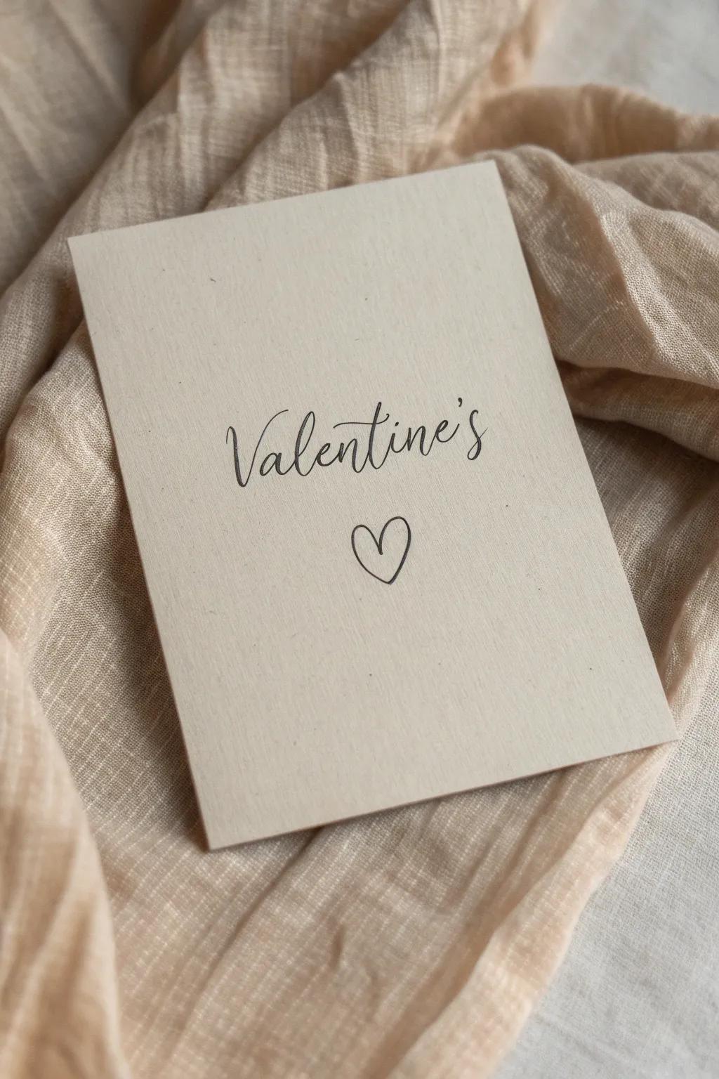 Embrace simplicity and elegance with a handwritten touch this Valentine's Day.