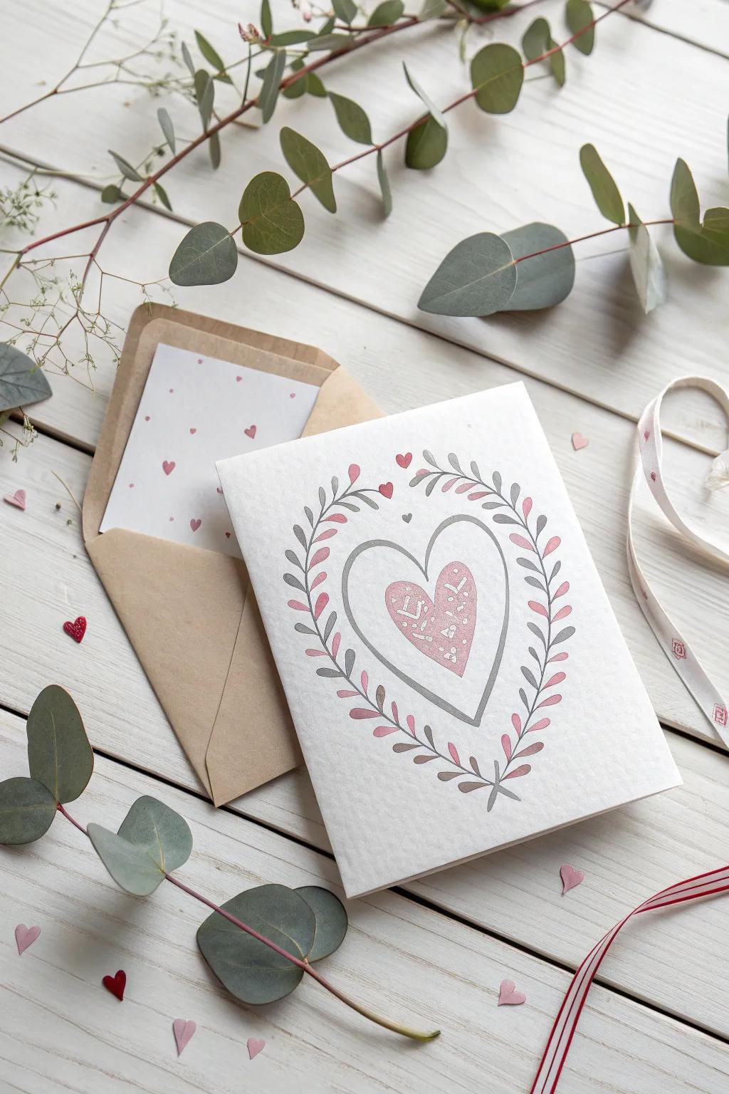 Discover the joy of hidden messages with this elegant, interactive Valentine's Day card.