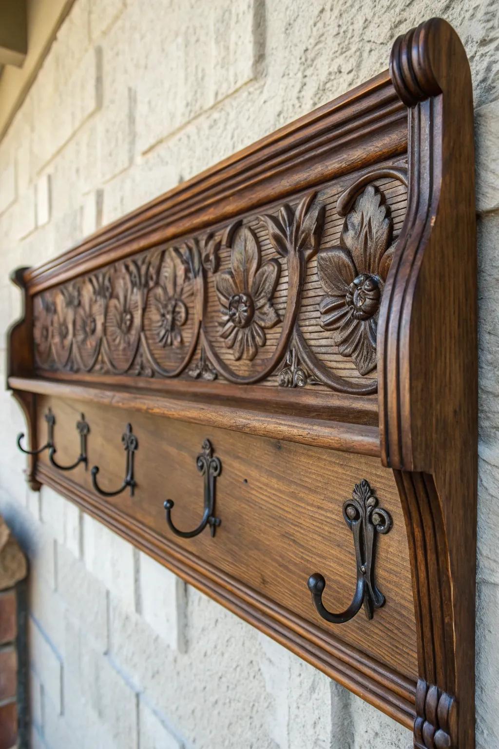 Transform ordinary into extraordinary with this reclaimed headboard coat rack.