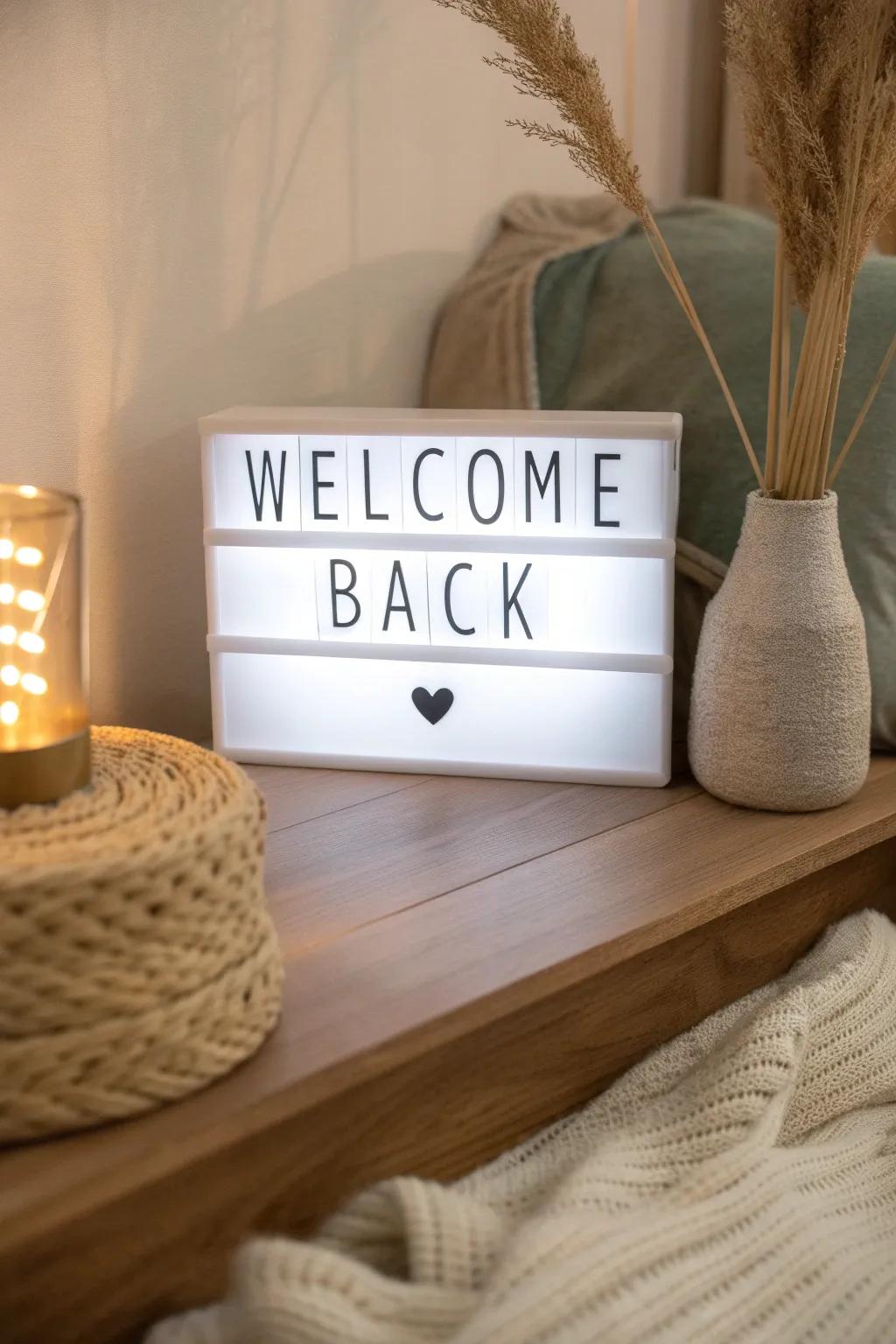 Illuminate your welcome with a touch of minimalist elegance. #LightboxLove