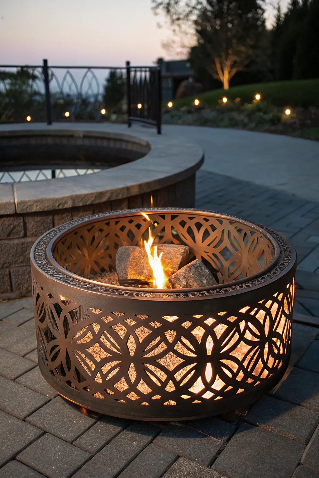Ignite your backyard gatherings with this stunning handcrafted metal fire pit.